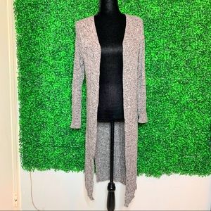 Open Front Cardigan Dark Gray